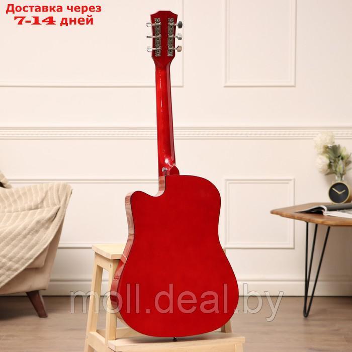 Акустическая гитара Music Life QD-H38Q-hw, красная - фото 5 - id-p222992630