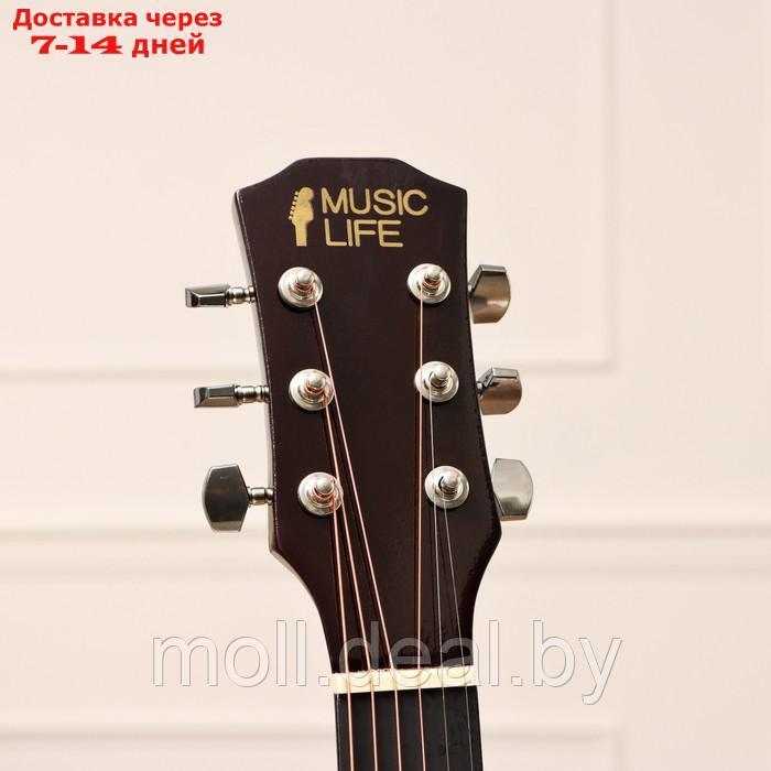 Акустическая гитара Music Life QD-H40Q-hw, фиолет - фото 2 - id-p222992631