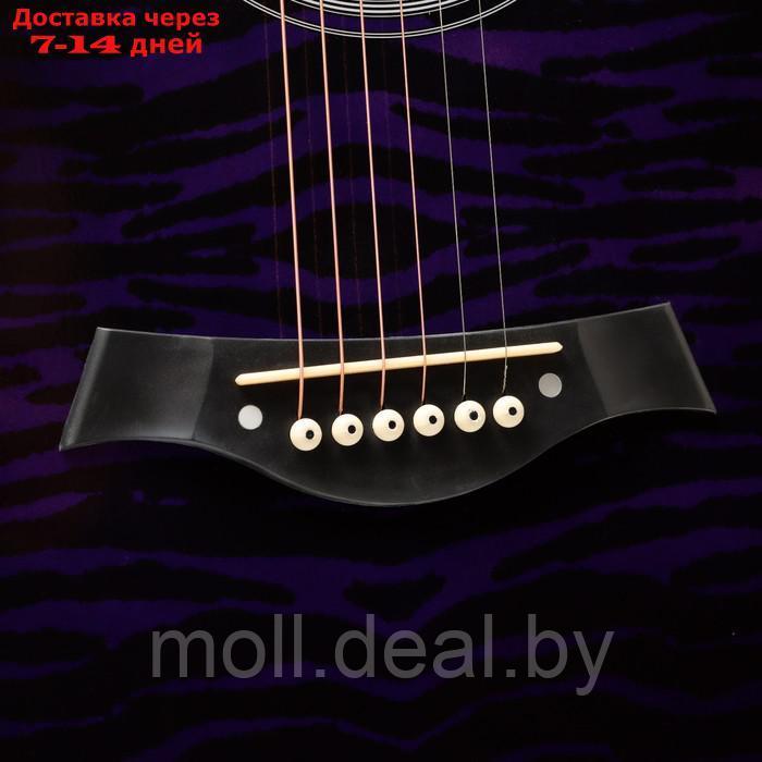 Акустическая гитара Music Life QD-H40Q-hw, фиолет - фото 4 - id-p222992631