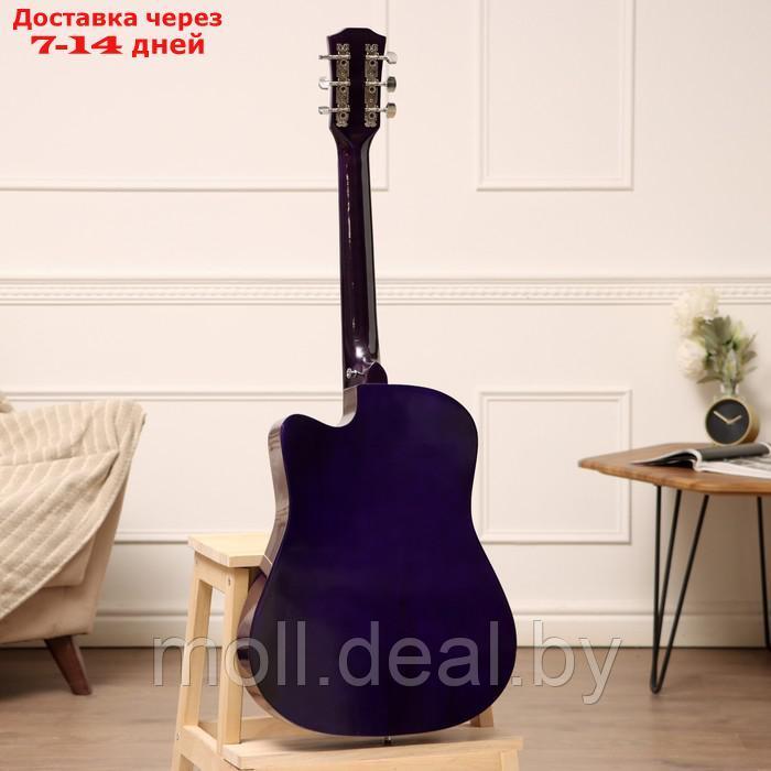 Акустическая гитара Music Life QD-H38Q-hw, фиолетовая - фото 5 - id-p222992634