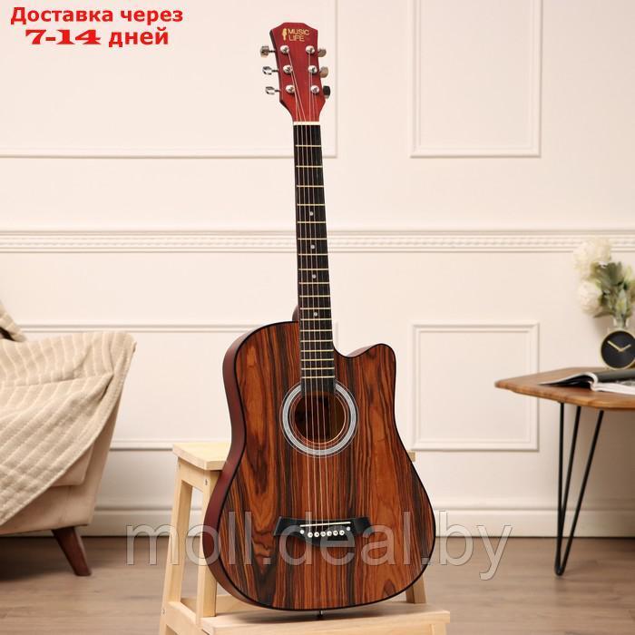 Акустическая гитара Music Life SD-H38Q, коричневая - фото 1 - id-p222992635