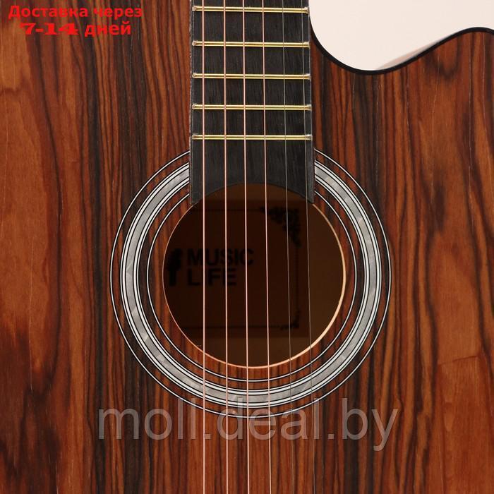 Акустическая гитара Music Life SD-H38Q, коричневая - фото 3 - id-p222992635