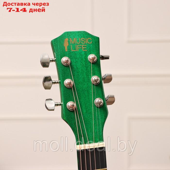 Акустическая гитара Music Life QD-H40Q-hw, зеленый - фото 2 - id-p222992636
