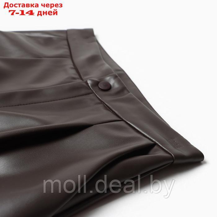 Шорты женские кожаные MIST Basе, р. 44, коричневый - фото 2 - id-p222991672