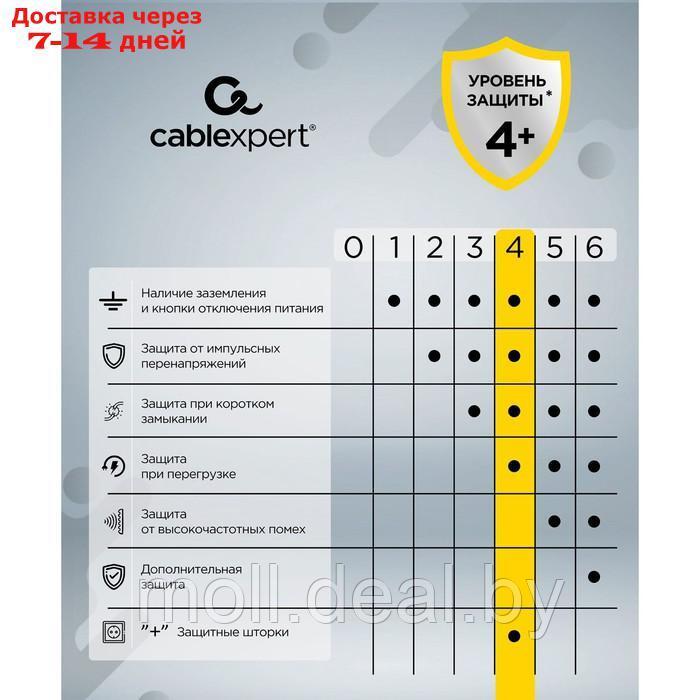 Сетевой фильтр Cablexpert Tower TWR-9-U4-B-2, 9р, 16А, 4хUSB, 3.1А, 2м, ур.защиты 4+, черный 1030905 - фото 6 - id-p222990775