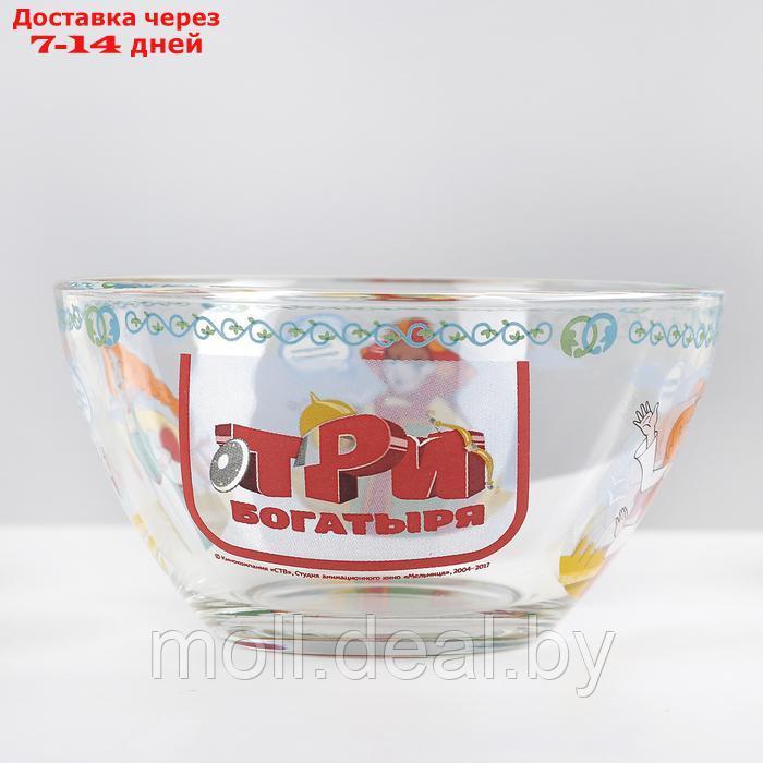 Набор детской посуды из стекла "Три богатыря. Царевны", 3 предмета: кружка, миска, тарелка - фото 5 - id-p222990786