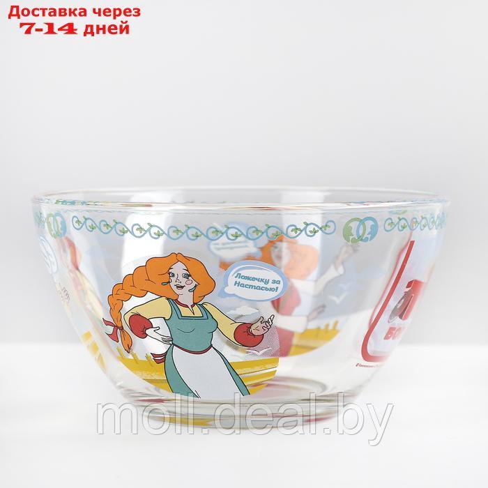 Набор детской посуды из стекла "Три богатыря. Царевны", 3 предмета: кружка, миска, тарелка - фото 8 - id-p222990786