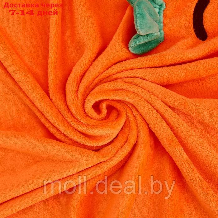 Мягкая игрушка-плед "Морковка", 20 см, цвет оранжевый - фото 4 - id-p222992722