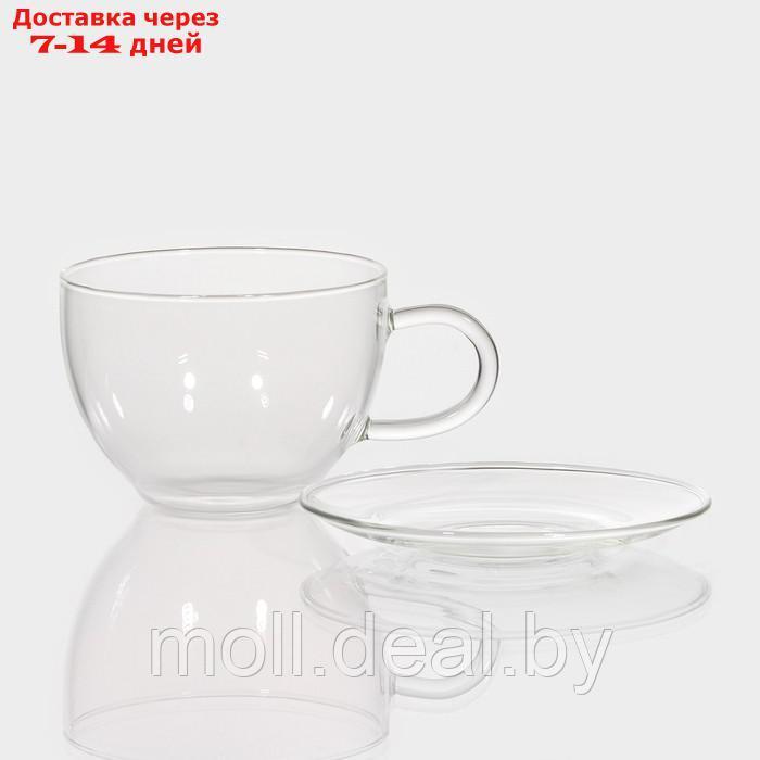 Чайная пара "Невесомость" чашка 200 мл 12х9х6,5см, блюдце 11см - фото 2 - id-p222991704