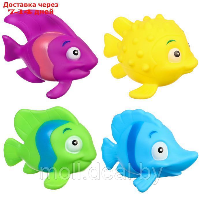Набор игрушек для ванны "Морские рыбки №2", 4 шт, Крошка Я