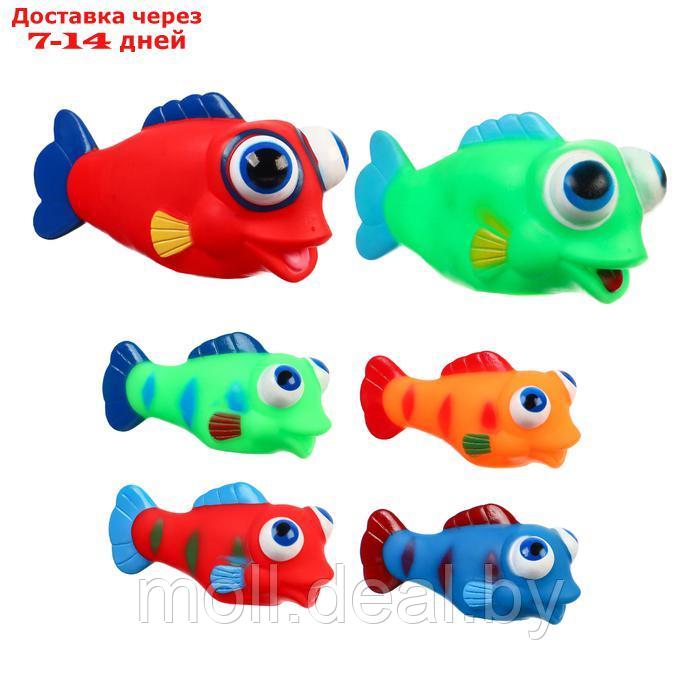 Набор игрушек для ванны "Рыбки лупоглазики", 6 шт, Крошка Я - фото 1 - id-p222990870