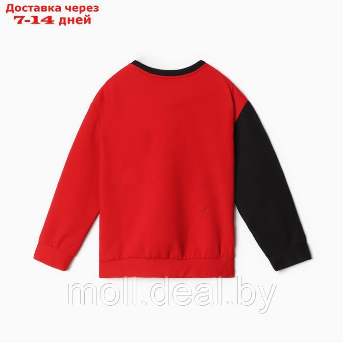 Джемпер для мальчика MINAKU: Exclusive print, цвет красный, рост 146 см - фото 4 - id-p222990887