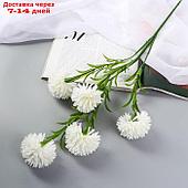 Цветы искусственные "Хризантема помпон" d-6 см 80 см, белый