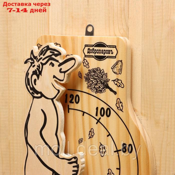 Термометр для бани и сауны "Банщик" 25,5х12,5 см, деревяный, Добропаровъ - фото 2 - id-p222992849