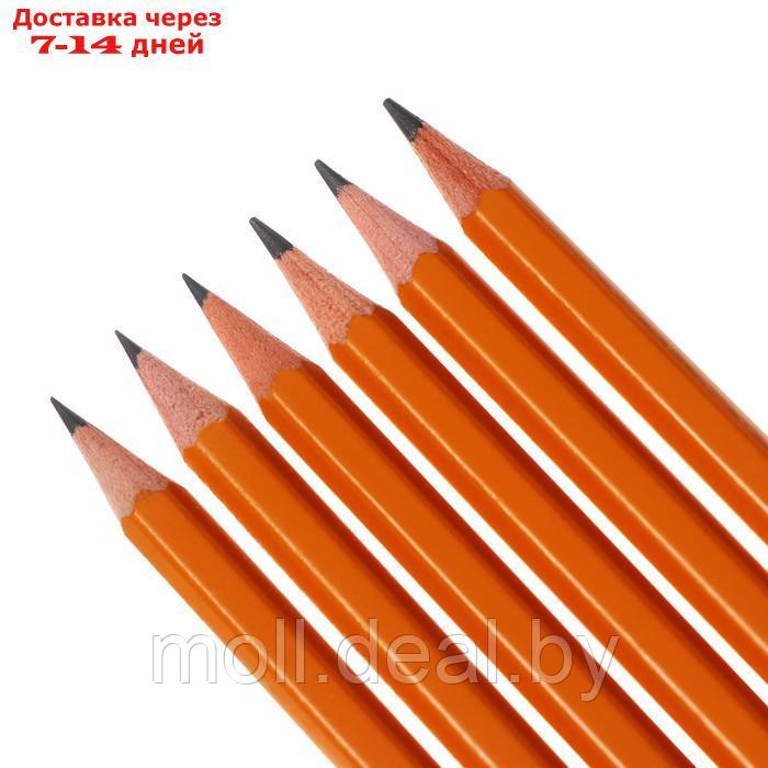 Набор карандашей ч/г разной твердости 6шт K-I-N 1501 HB-8B, карт/уп, европодвес - фото 3 - id-p222992872