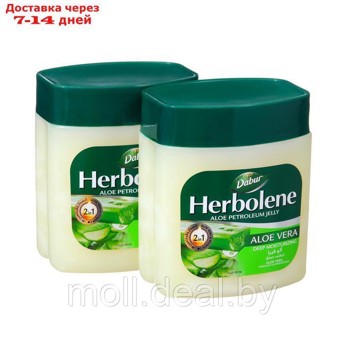 Вазелин для кожи Dabur Herbolene алоэ вера и витамин Е, увлажняющий, 2 шт по 115 мл - фото 1 - id-p222990964