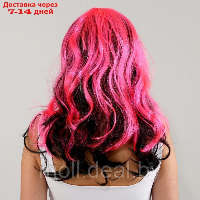 Карнавальный парик "Хвостики", цвет чёрно-розовый - фото 3 - id-p222992028