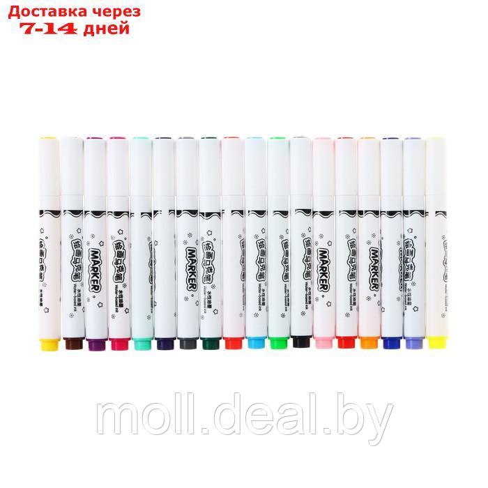 Набор маркеров, 18 цветов, кистеобразный наконечник, в пластиковой коробке - фото 1 - id-p222989194