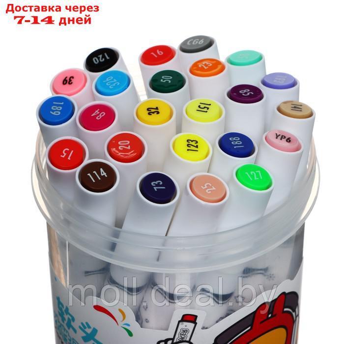 Набор маркеров, 24 цветов, кистеобразный наконечник, в пластиковой коробке - фото 4 - id-p222989195