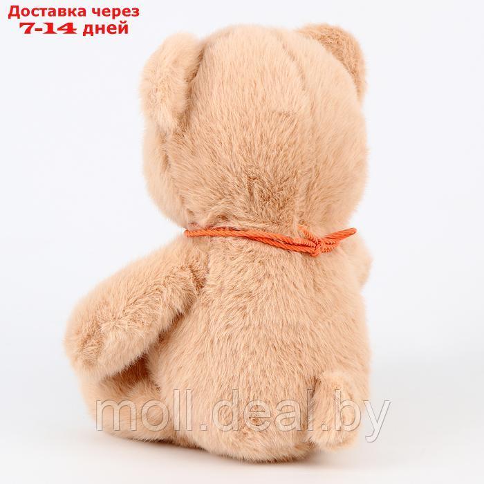 Мягкая игрушка "Медведь" с ожерельем, 20 см, цвет бежевый - фото 4 - id-p222992048