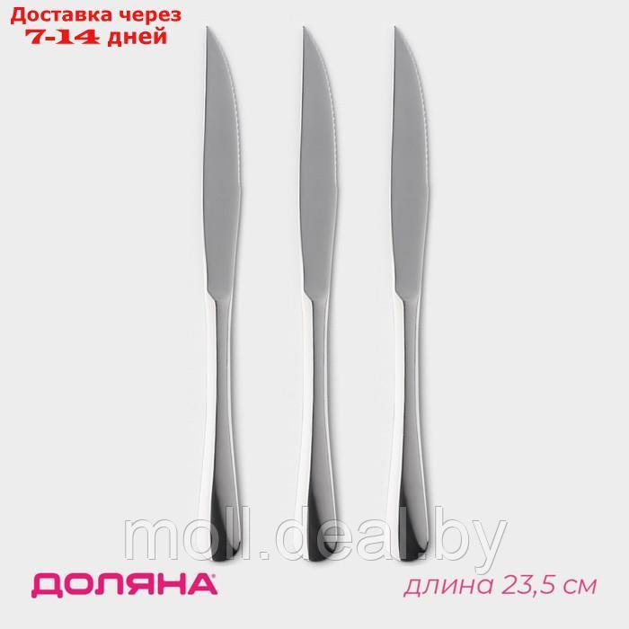 Набор ножей для стейка 3шт, 23,5 см, толщина 4 мм - фото 1 - id-p222991097