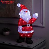 Фигура акрил. "Дед Мороз в колпаке" 24x17x45 см, 60 LED, 220V, БЕЛЫЙ