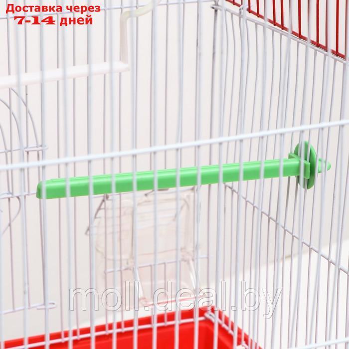 Клетка для птиц фигурная с кормушками, 34 х 27 х 44 см, красная - фото 5 - id-p222993052