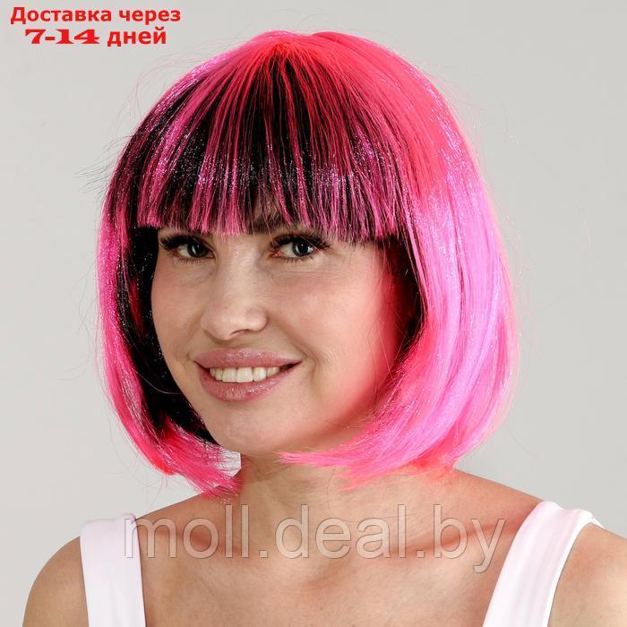 Карнавальный парик "Милашка", цвет чёрно-розовый - фото 2 - id-p222992100