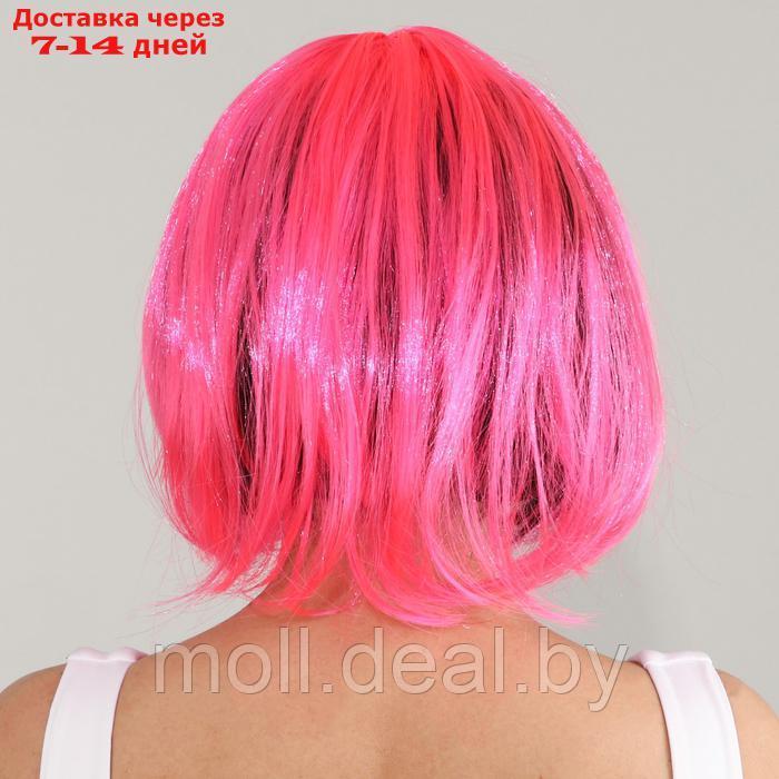 Карнавальный парик "Милашка", цвет чёрно-розовый - фото 4 - id-p222992100