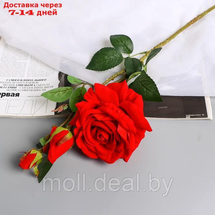 Цветы искусственные "Роза Вхите" 66 см, красный - фото 1 - id-p222992195