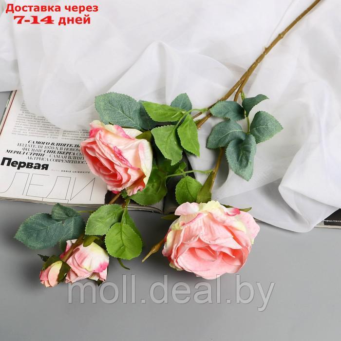 Цветы искусственные "Роза Солмус" d-7,5 см 64 см, розовый - фото 1 - id-p222992208