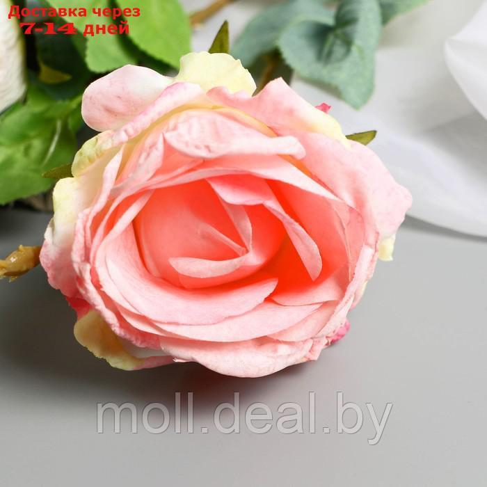 Цветы искусственные "Роза Солмус" d-7,5 см 64 см, розовый - фото 2 - id-p222992208