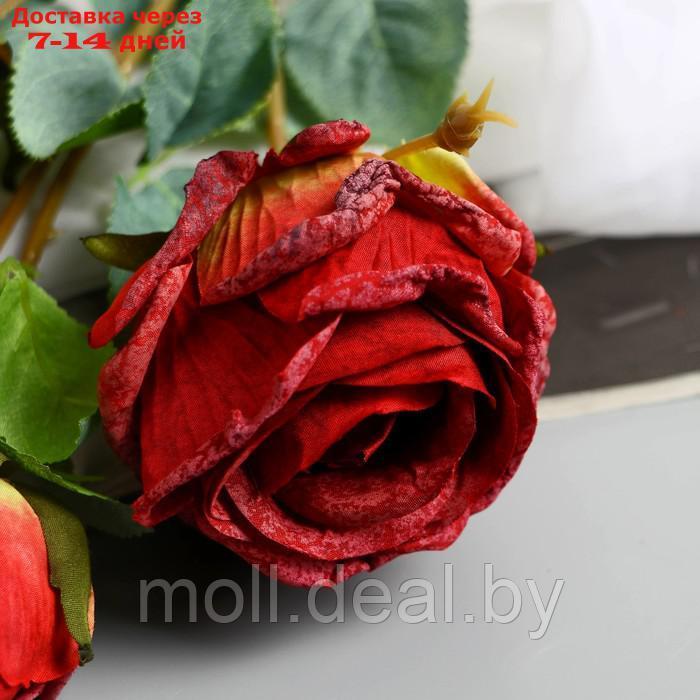 Цветы искусственные "Роза Солмус" d-7,5 см 64 см, красный - фото 2 - id-p222992212