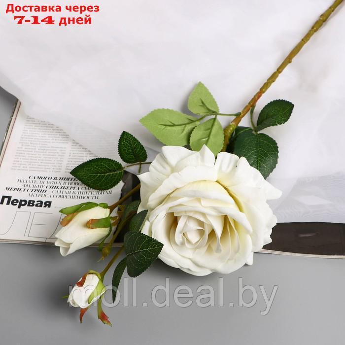 Цветы искусственные "Роза Вхите" 66 см, белый - фото 1 - id-p222992226