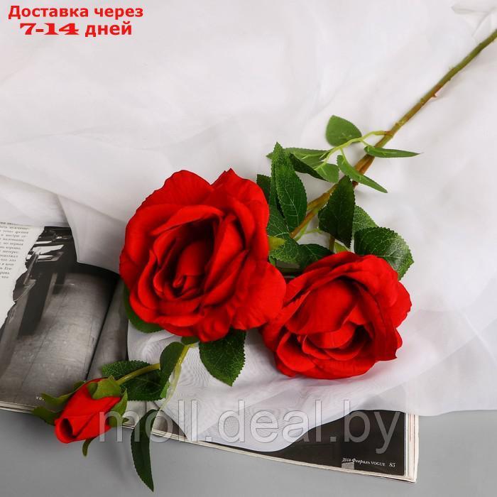 Цветы искусственные "Роза плетистая" d-10 см 67 см, красный - фото 1 - id-p222992229