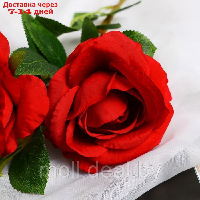 Цветы искусственные "Роза плетистая" d-10 см 67 см, красный - фото 2 - id-p222992229
