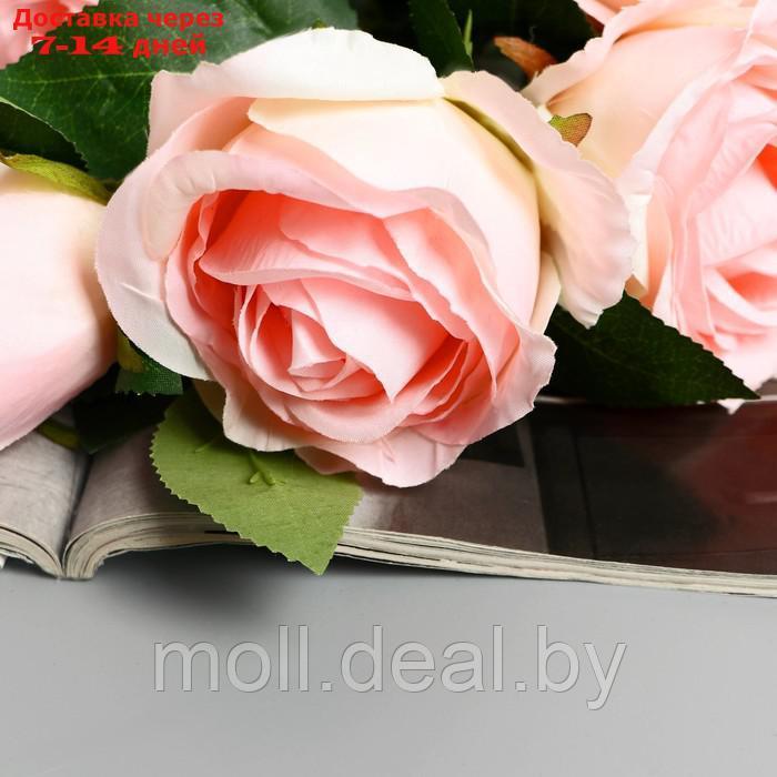 Цветы искусственные "Роза Триза" d-7 см 50 см, розовый - фото 2 - id-p222992230