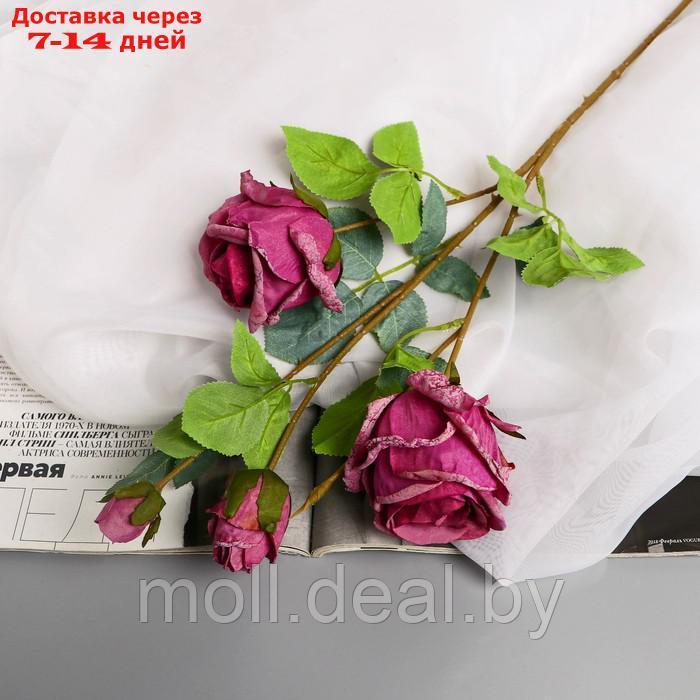 Цветы искусственные "Роза Солмус" d-7,5 см 64 см, сиреневый - фото 1 - id-p222992249