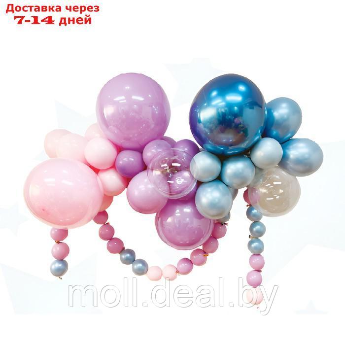 Набор для создания композиций из воздушных шаров, набор 52 шт., розовый, фиолетовый, синий - фото 1 - id-p222991373