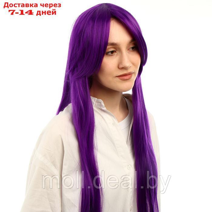 Карнавальный парик, цвет фиолетовый, длинный - фото 3 - id-p222992412