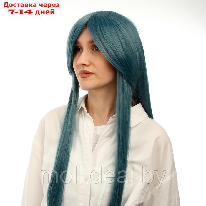 Карнавальный парик, цвет голубой, длинный - фото 2 - id-p222992416