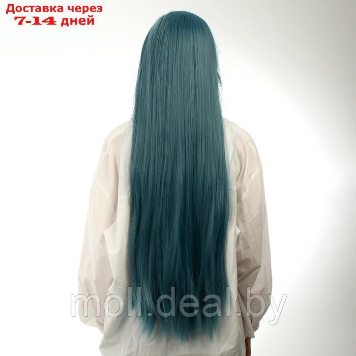 Карнавальный парик, цвет голубой, длинный - фото 4 - id-p222992416