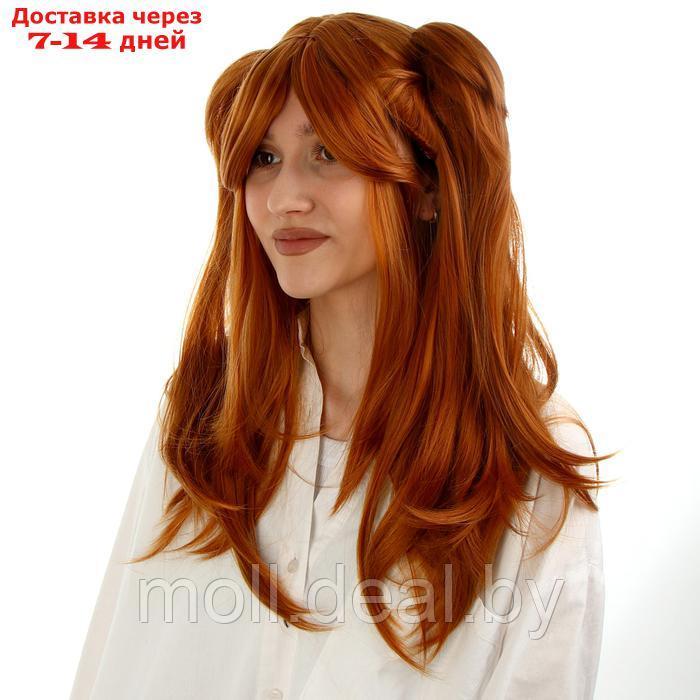 Карнавальный парик, рыжий с хвостами - фото 1 - id-p222992419