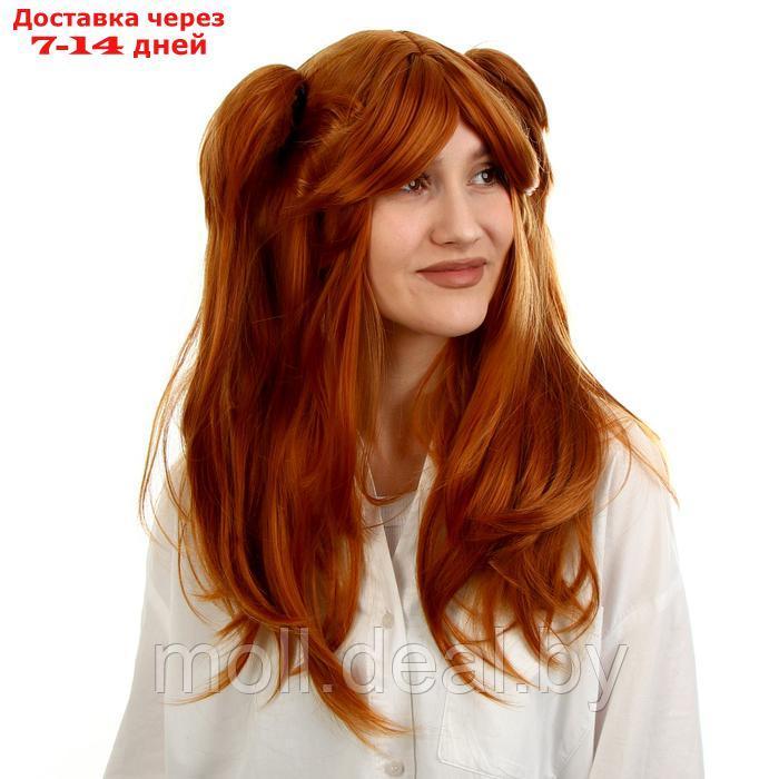 Карнавальный парик, рыжий с хвостами - фото 3 - id-p222992419