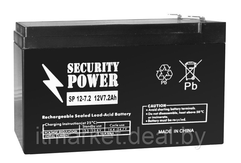 Аккумулятор для ИБП Security Power SP 12-7.2 F2 - фото 1 - id-p223003995