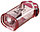 Точилка пластиковая Meshu Say Meow 1 отверстие, с контейнером, прозрачно-розовая, фото 3