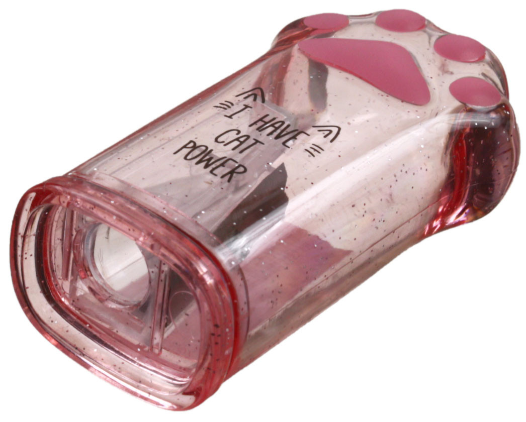 Точилка пластиковая Meshu Say Meow 1 отверстие, с контейнером, прозрачно-розовая - фото 4 - id-p223002516