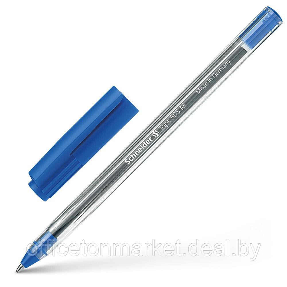 Ручка шариковая "Tops M", 0.5 мм, прозрачный, стерж. синий - фото 1 - id-p222974851