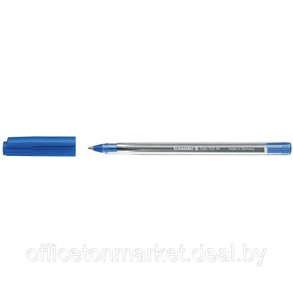 Ручка шариковая "Tops M", 0.5 мм, прозрачный, стерж. синий - фото 5 - id-p222974851