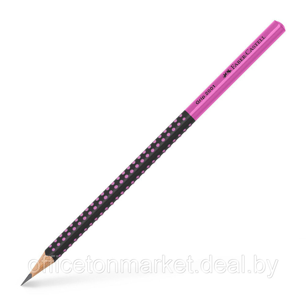 Карандаш простой "Grip Two Tone" HB, без ластика, черный, розовый - фото 1 - id-p222854778